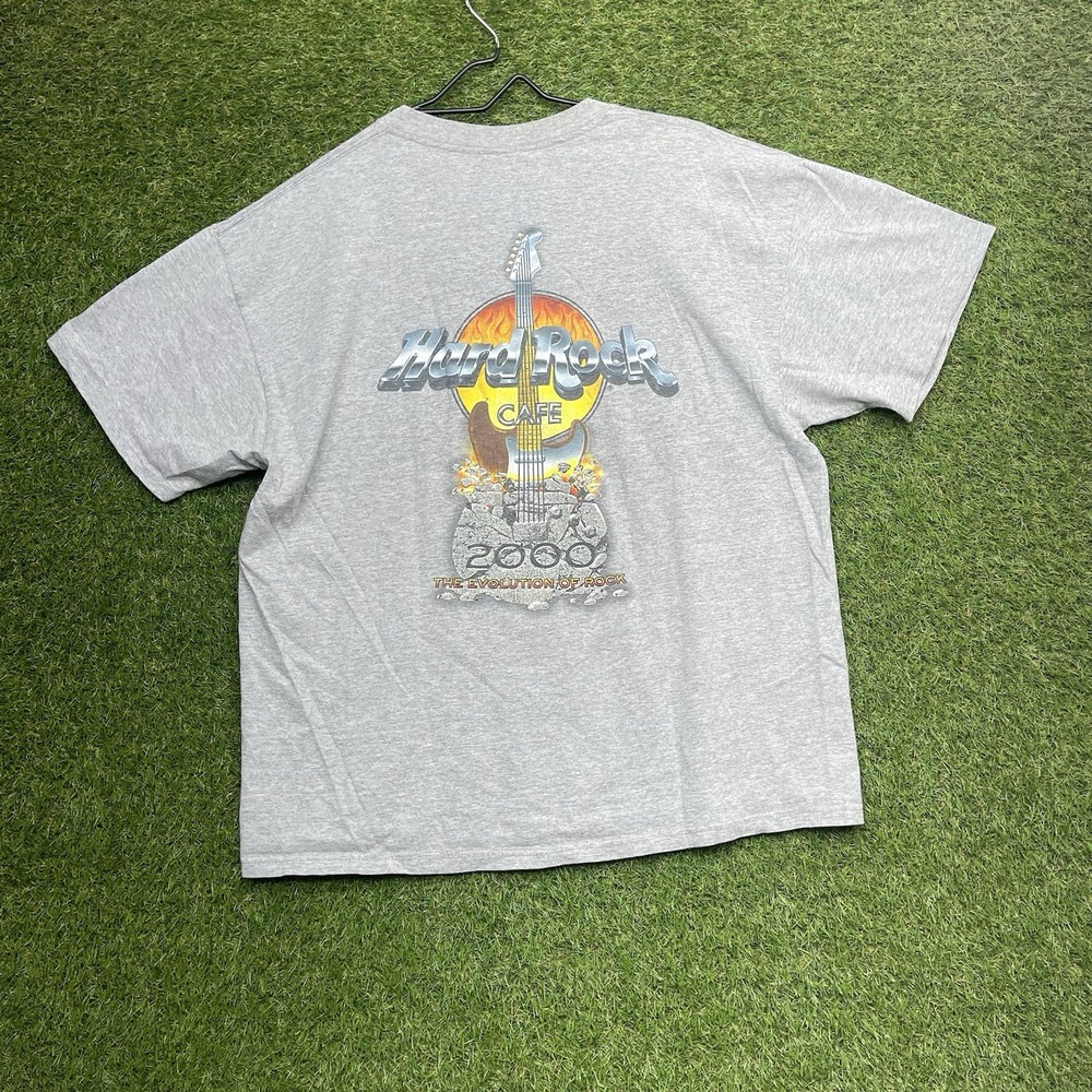 Vintage Hard Rock Cafe Shirt Mens XL Gray Ft. Lauderdale Guitar USA 2000s y2k